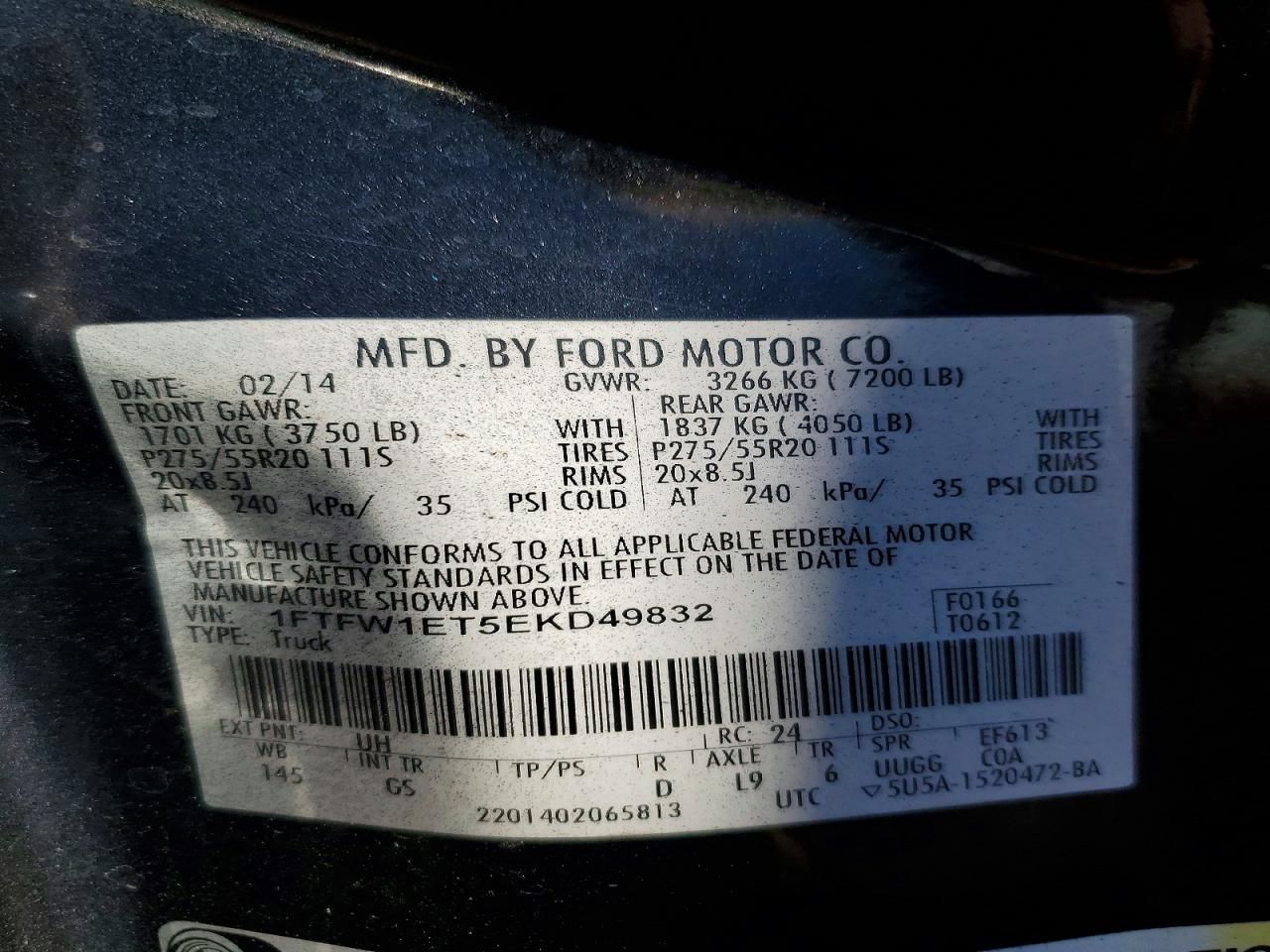 2014 Ford F150 Supercrew