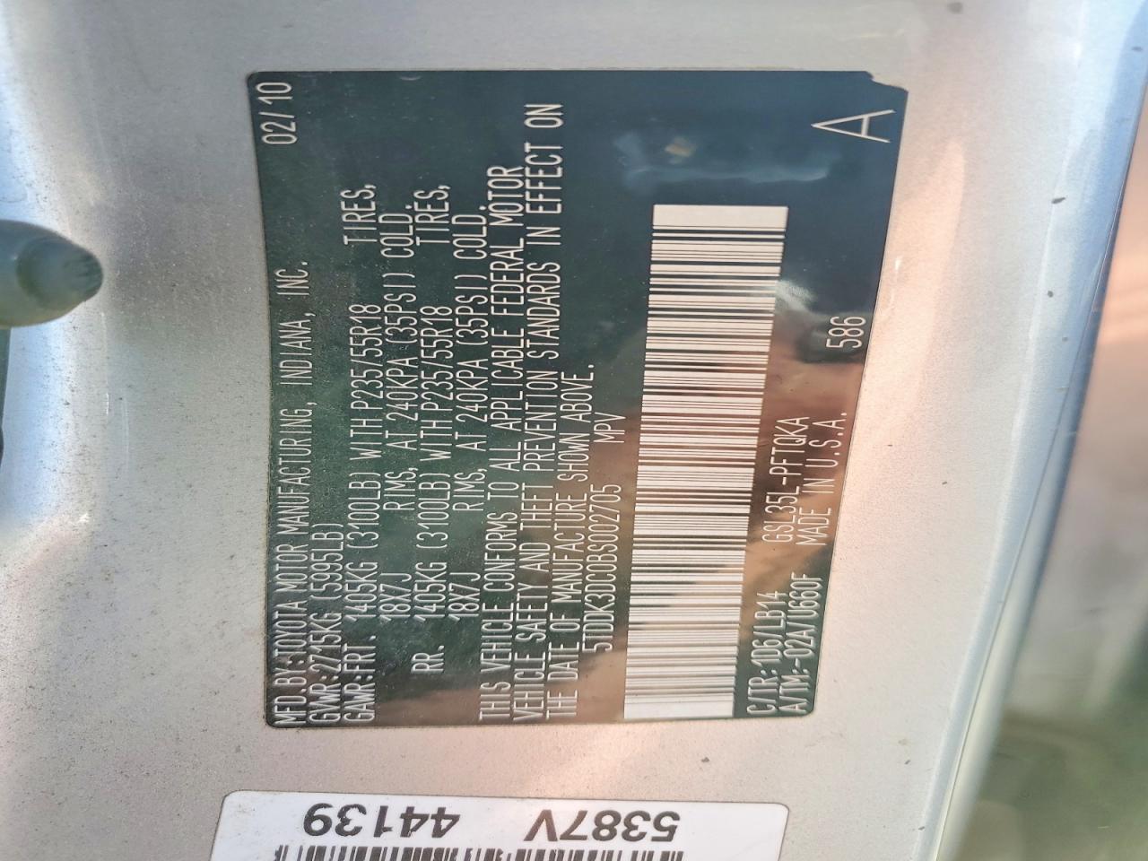 2011 Toyota Sienna xle