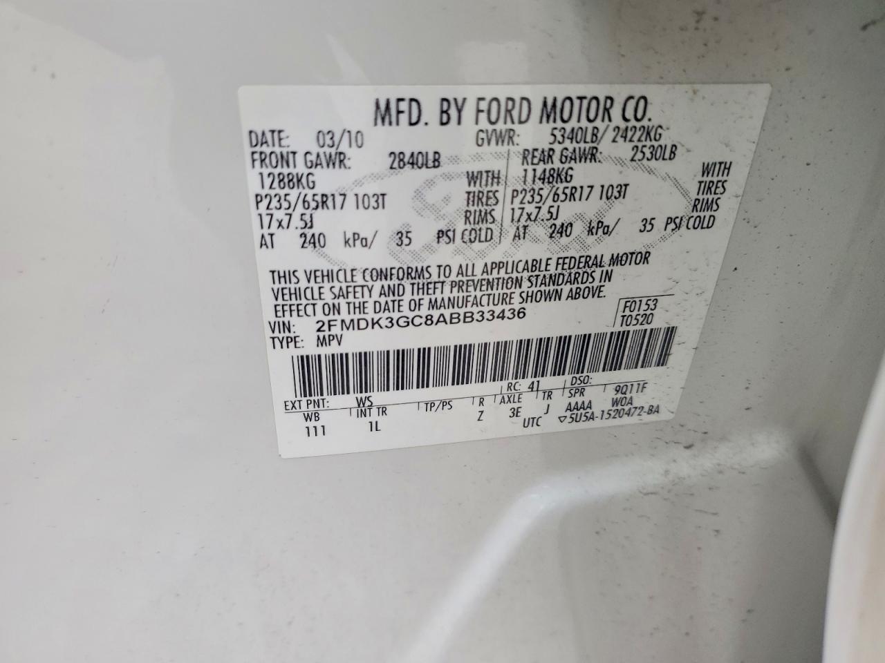 2010 Ford Edge se