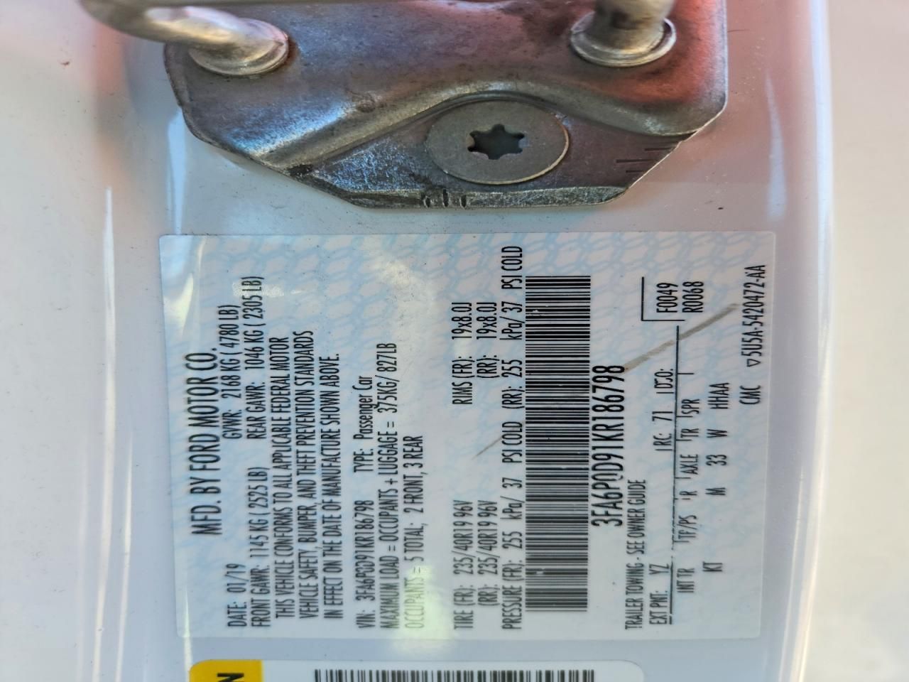 2019 Ford Fusion Titanium