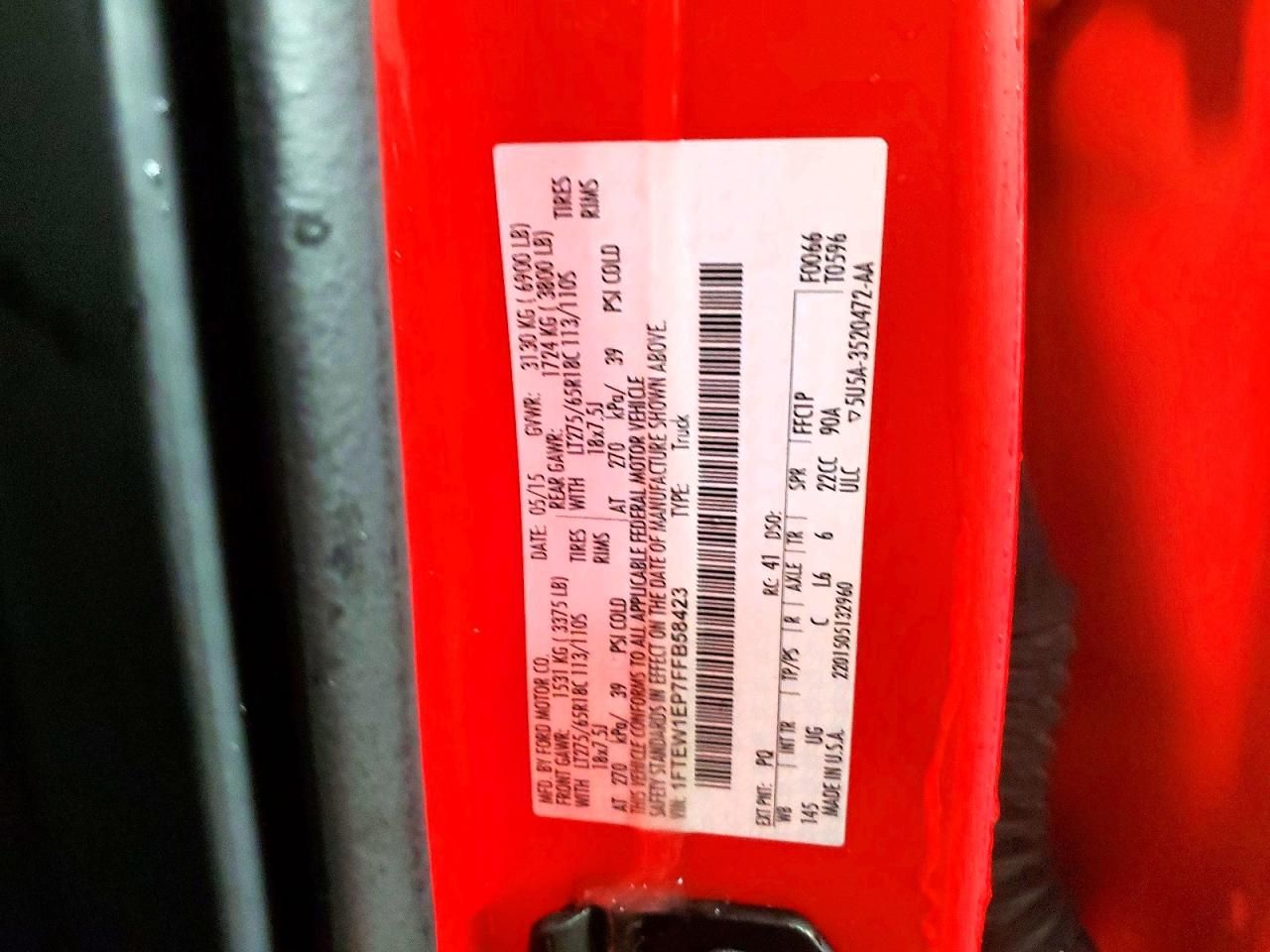 2015 Ford F150 Supercrew