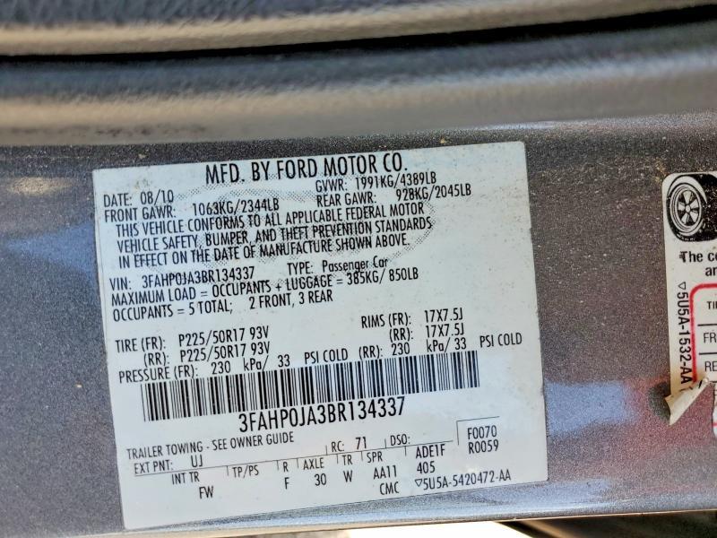 2011 Ford Fusion sel