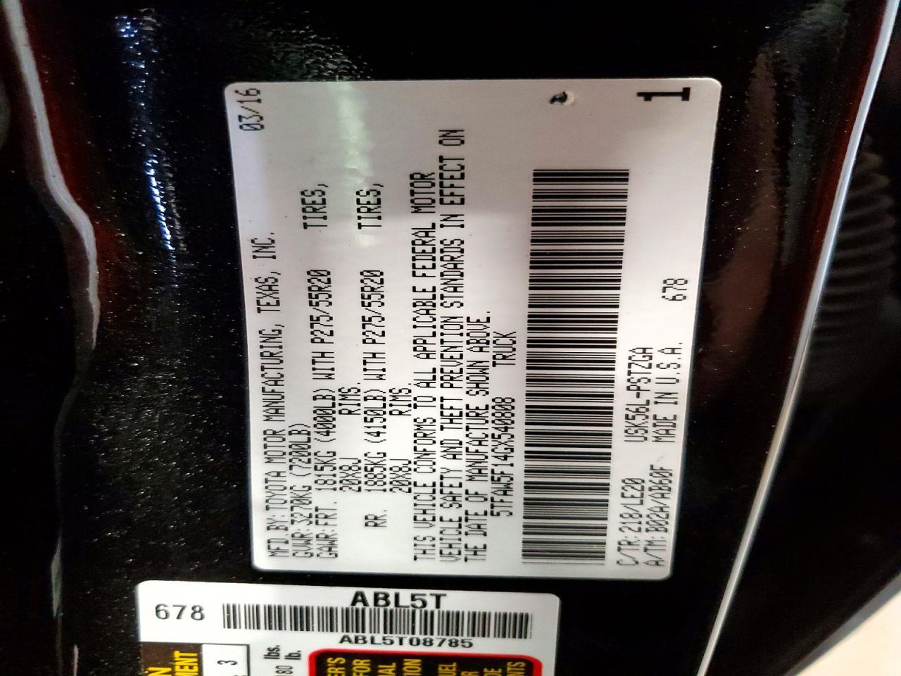2016 Toyota Tundra Platinum