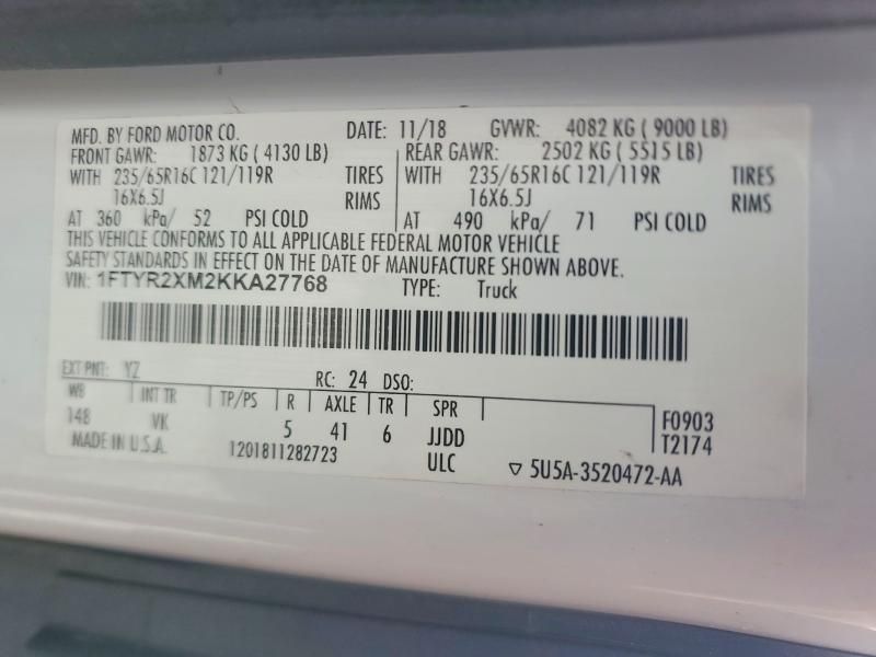 2019 Ford Transit T-250