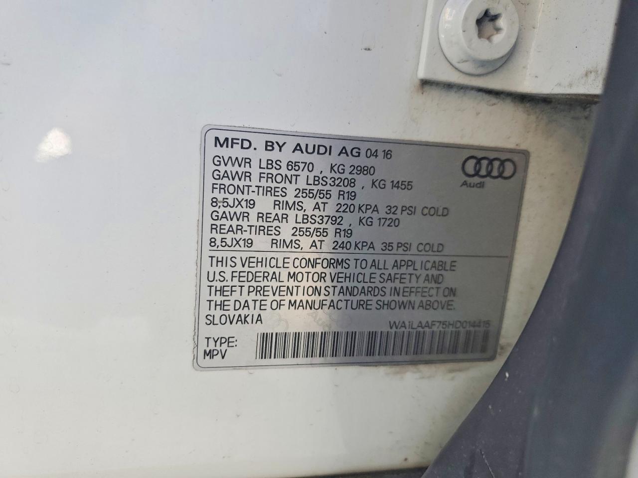 2017 Audi Q7 Premium Plus