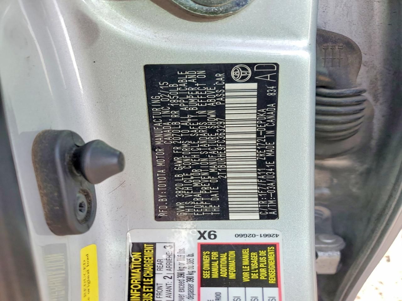 2015 Toyota Corolla l