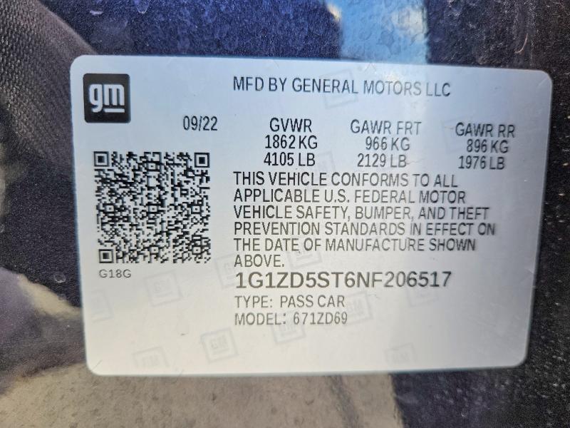 2022 Chevrolet Malibu lt