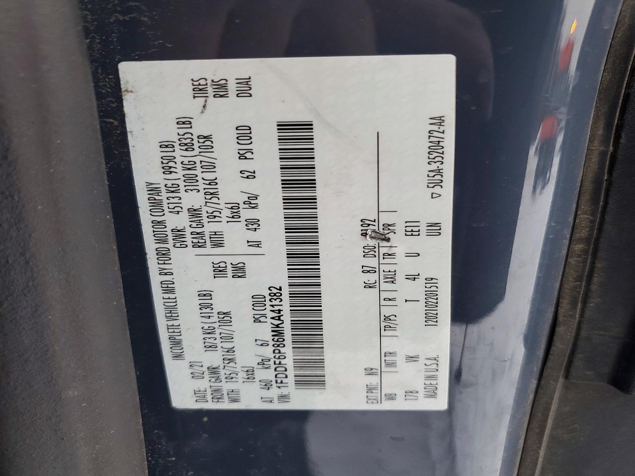 2021 Ford Transit Delivery Truck