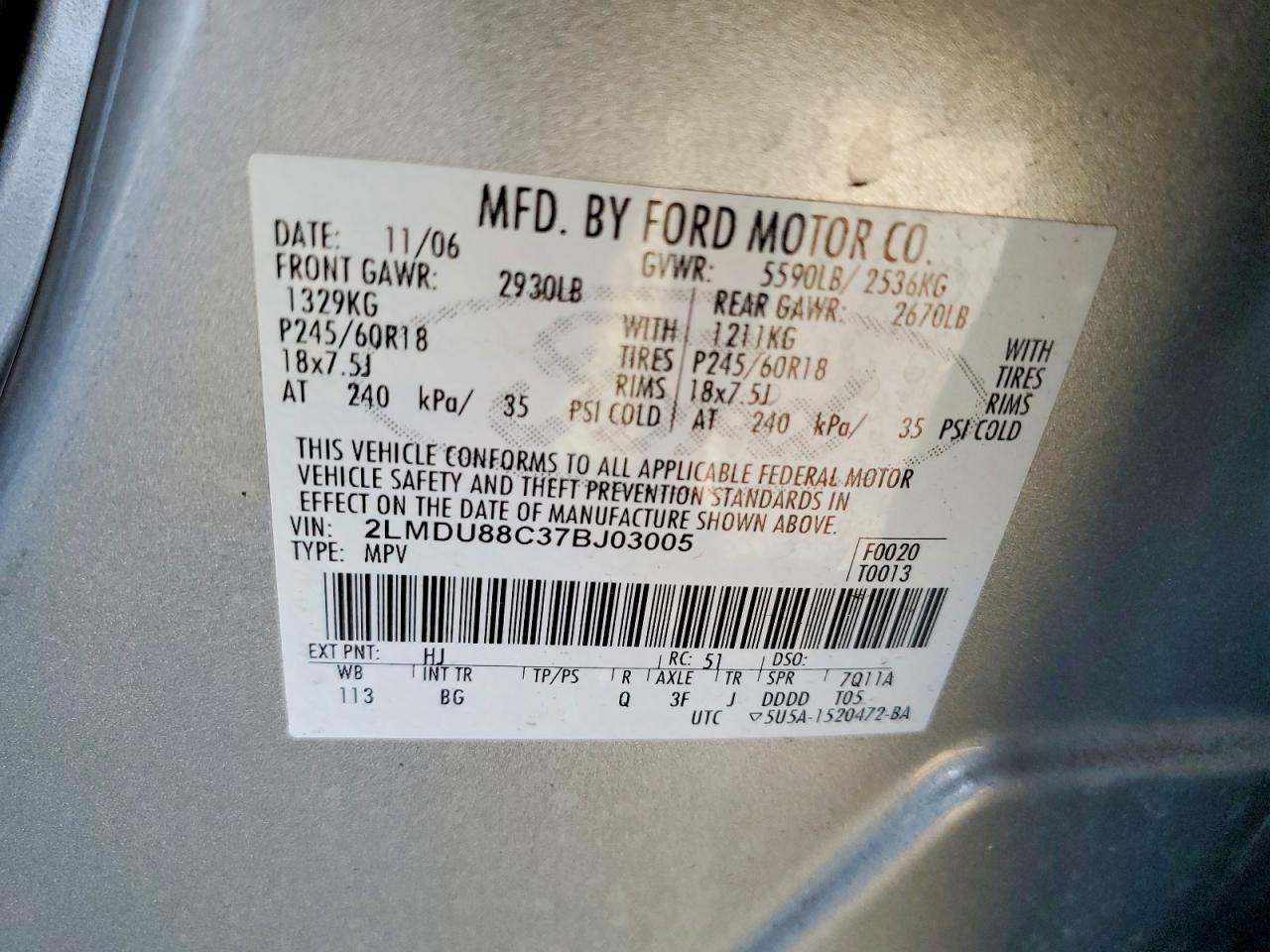 2007 Lincoln MKX