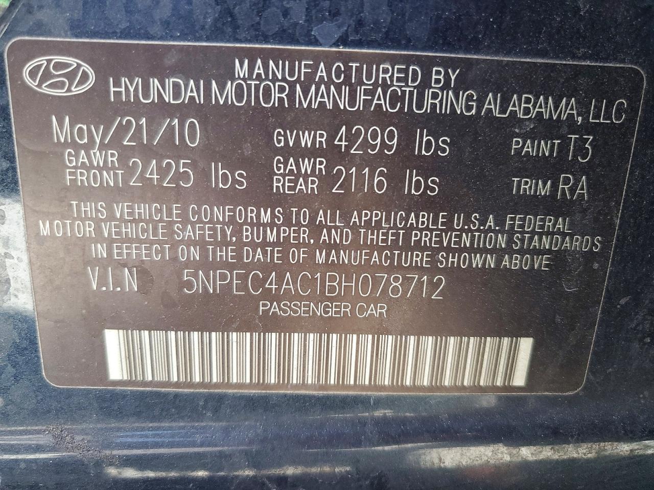 2011 Hyundai Sonata se