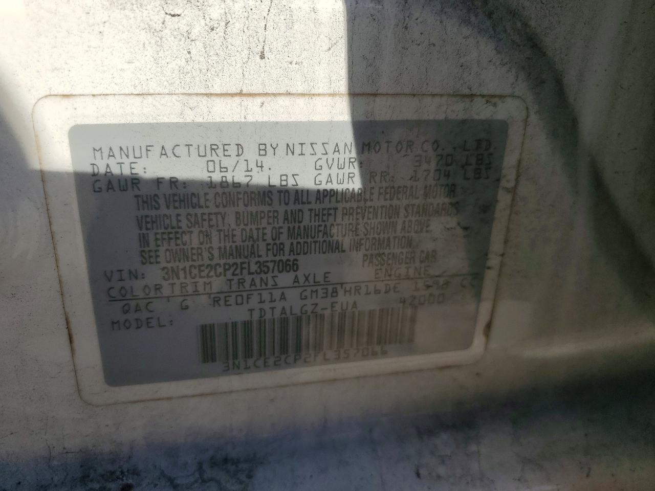 2015 Nissan Versa Note s