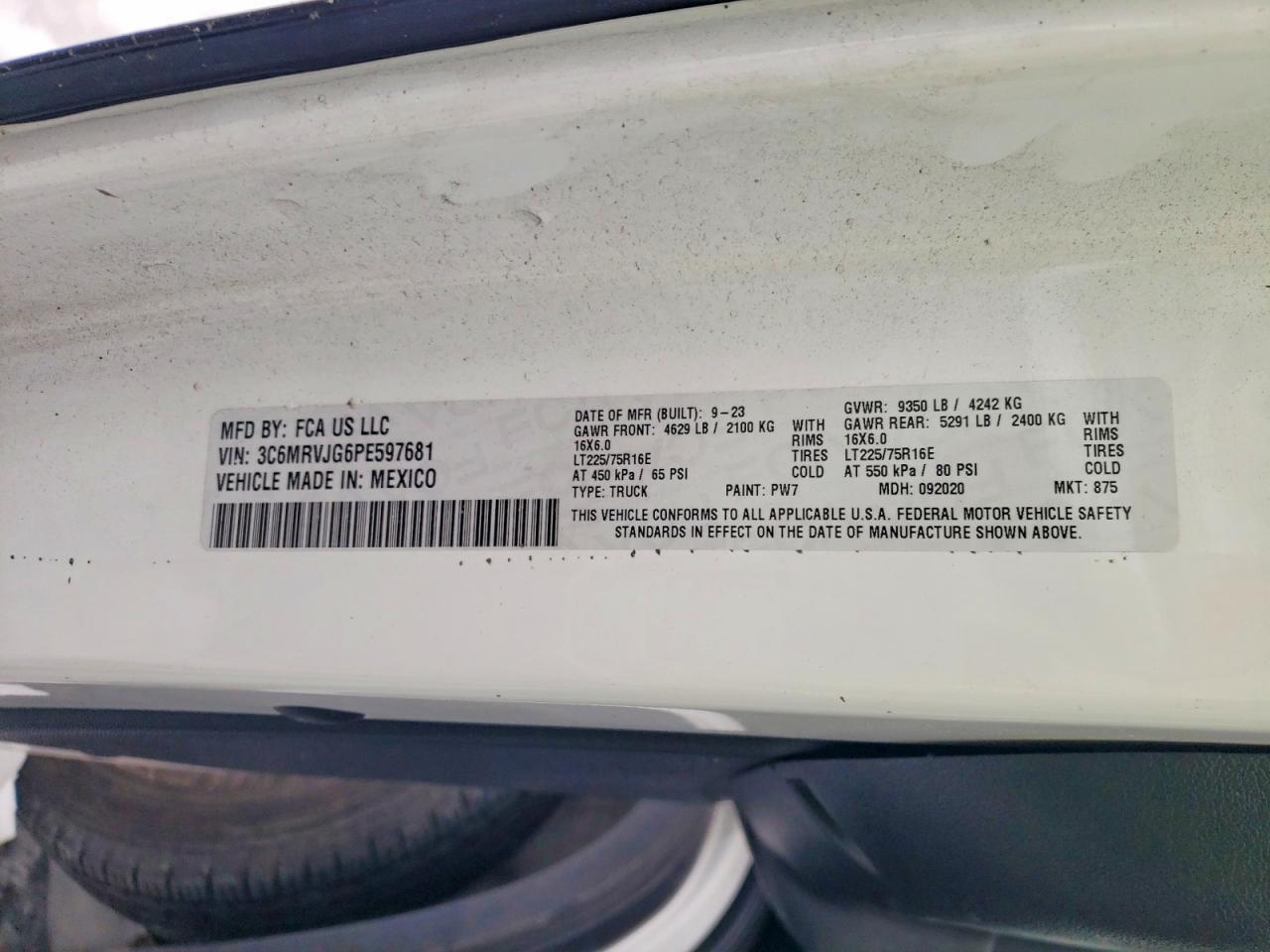 2023 Dodge RAM Promaster 3500 3500 High