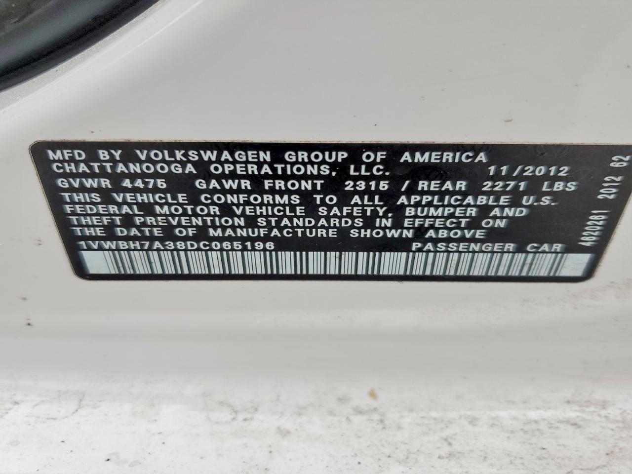 2013 Volkswagen Passat se