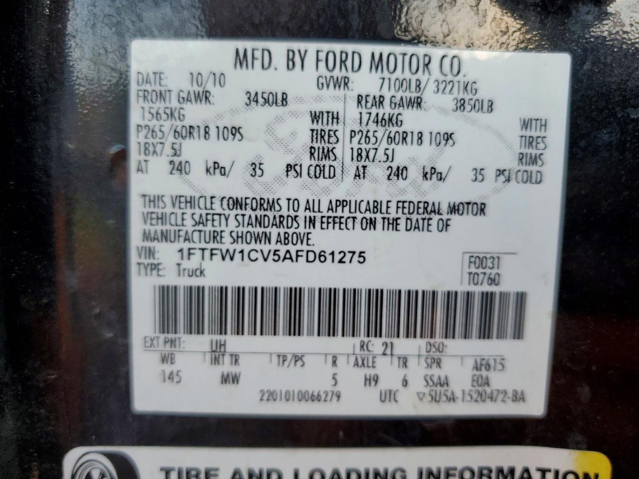 2010 Ford F150 Supercrew
