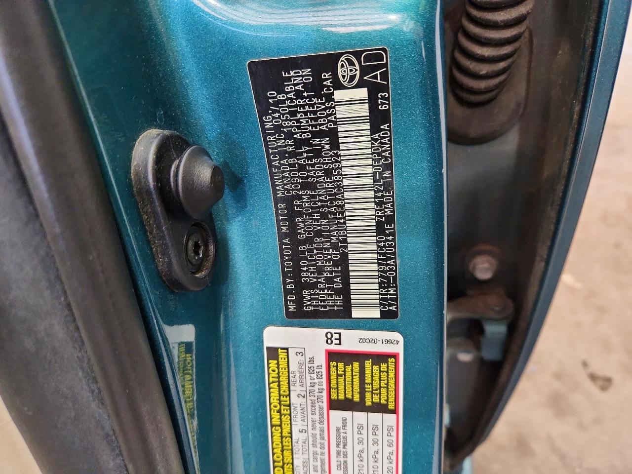2010 Toyota Corolla Base