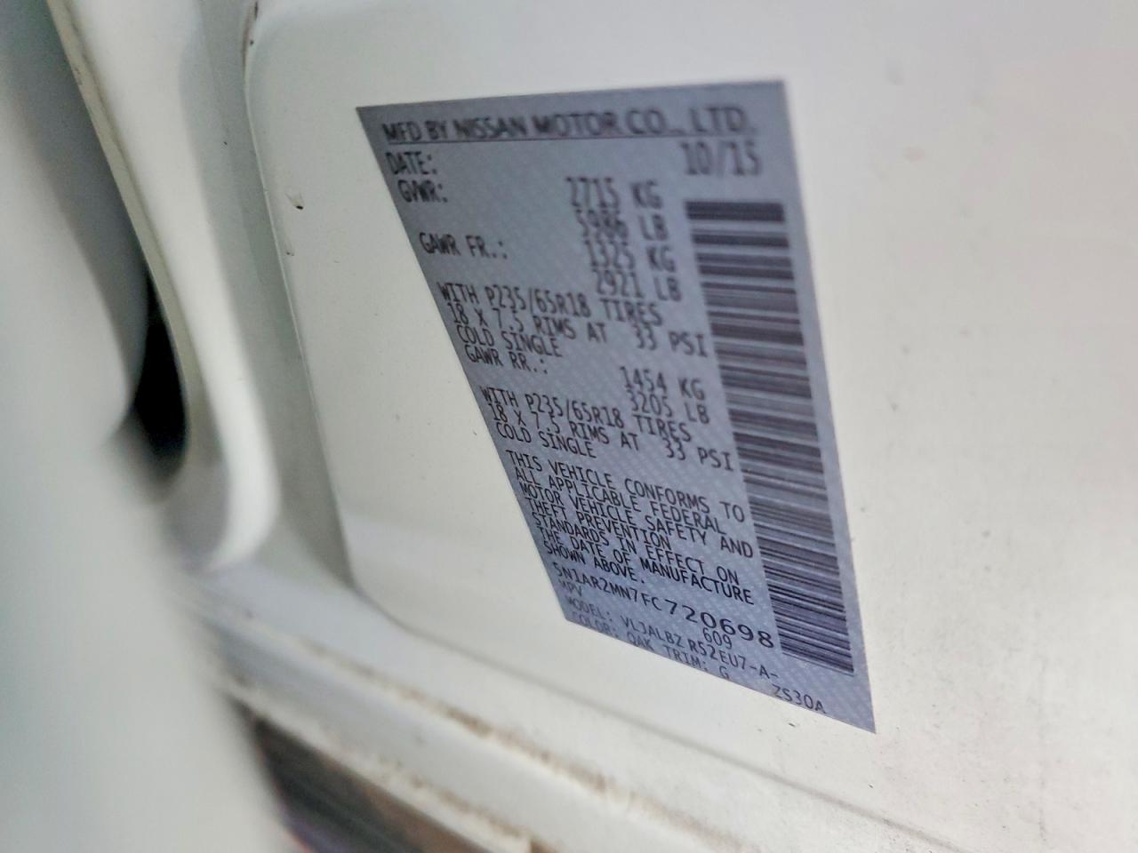 2015 Nissan Pathfinder s