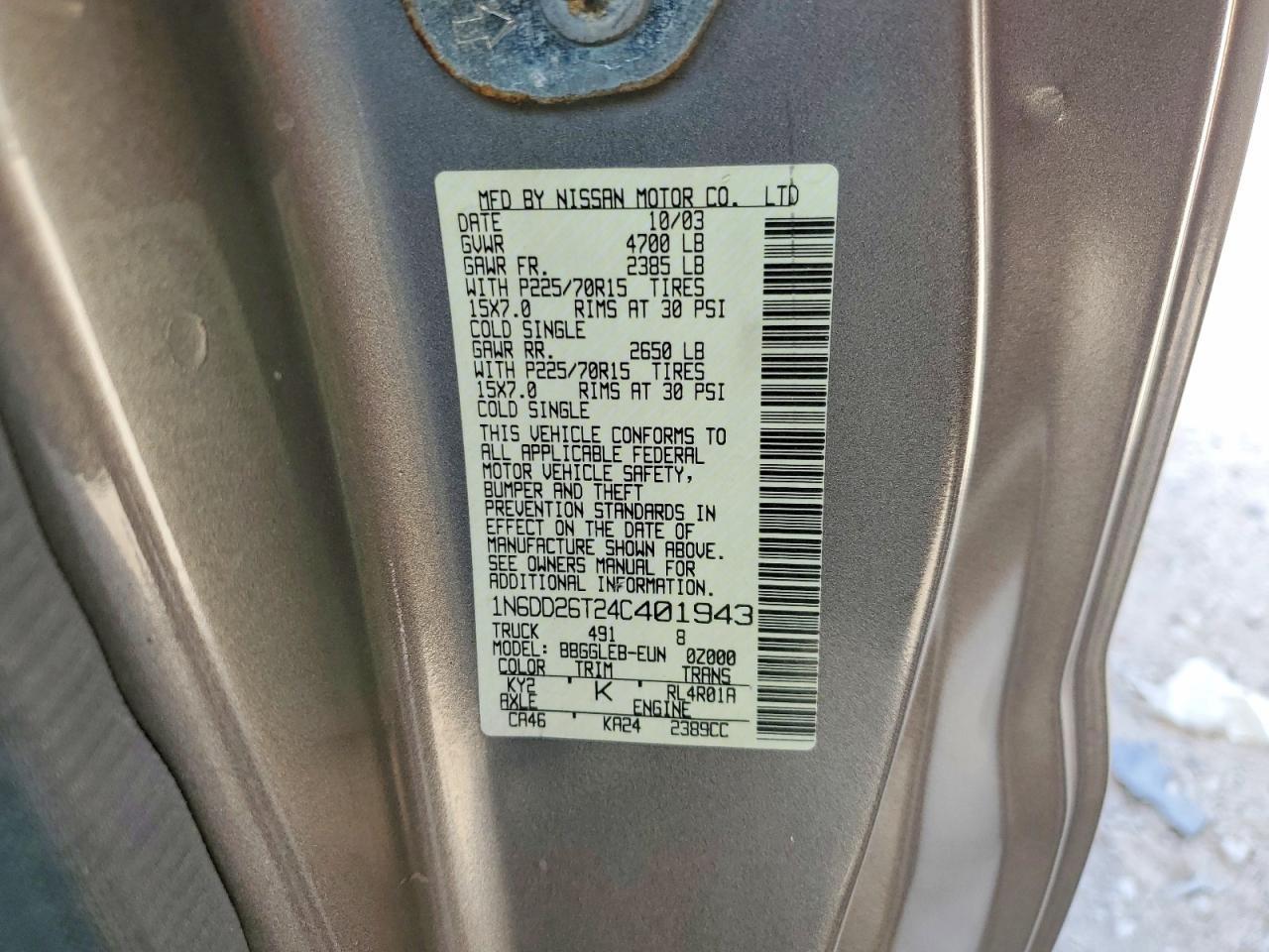 2004 Nissan Frontier Standard