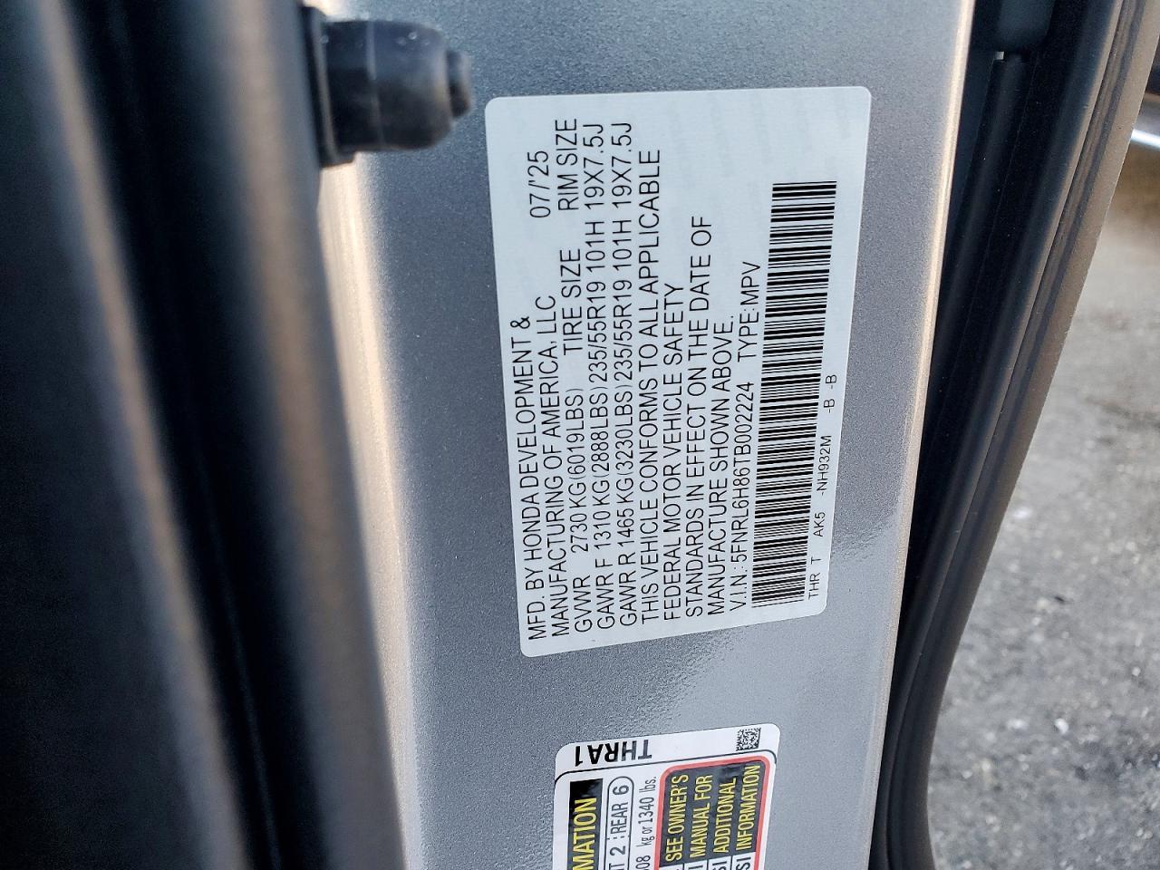 2026 Honda Odyssey Touring