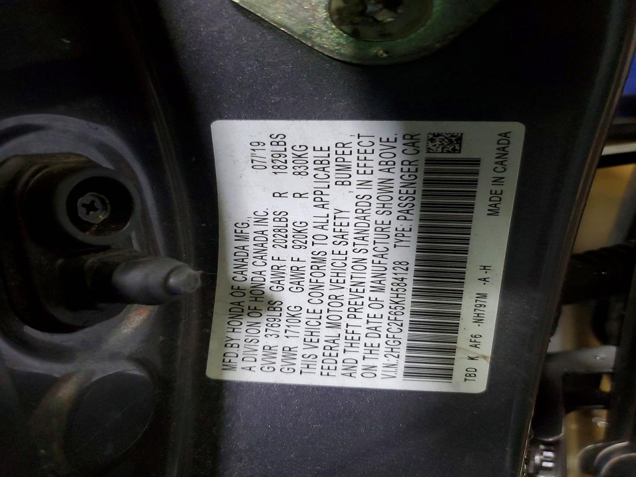 2019 Honda Civic lx