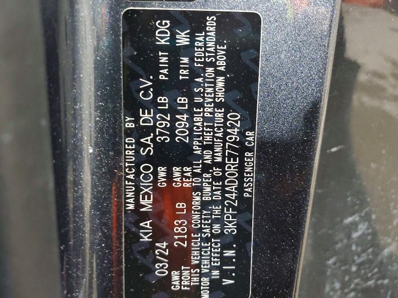 2024 KIA Forte lxs