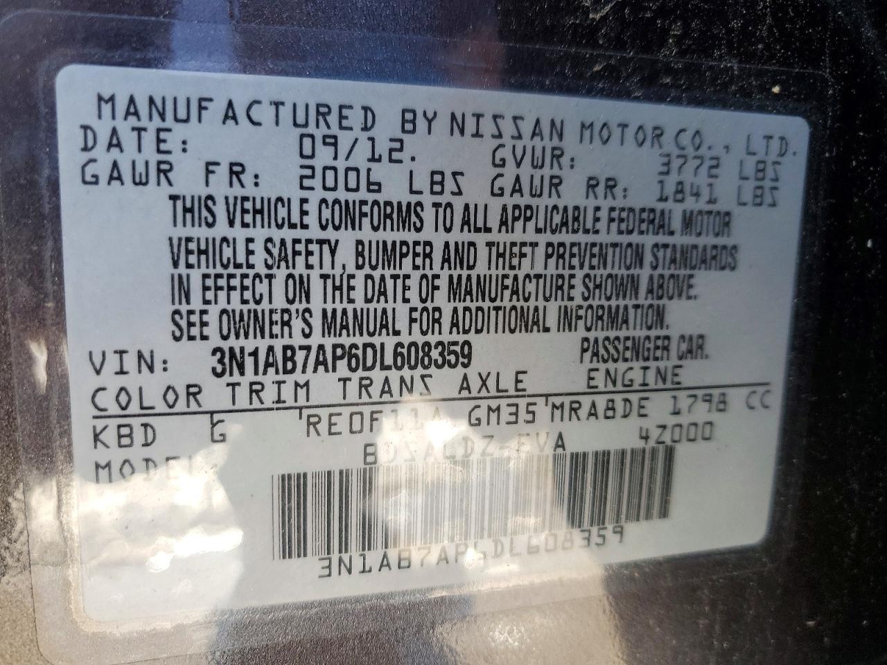 2013 Niss Sentra
