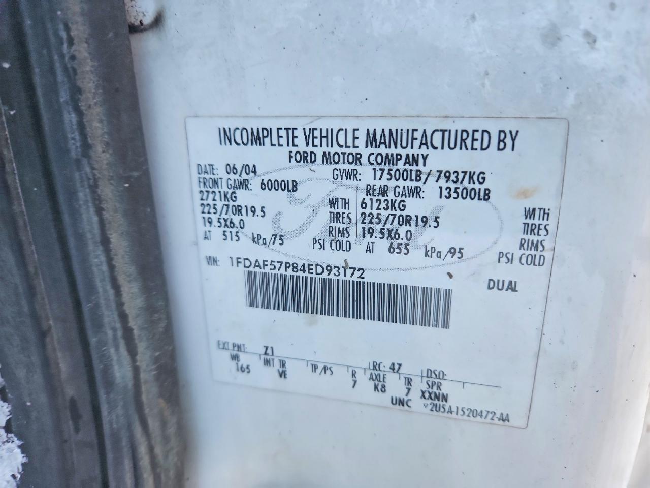 2004 Ford F550 Super Duty