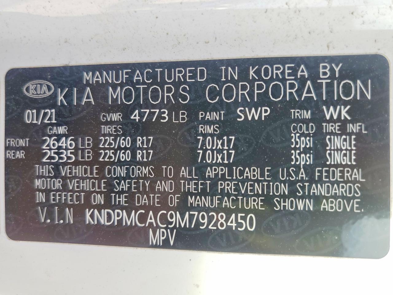 2021 KIA Sportage lx