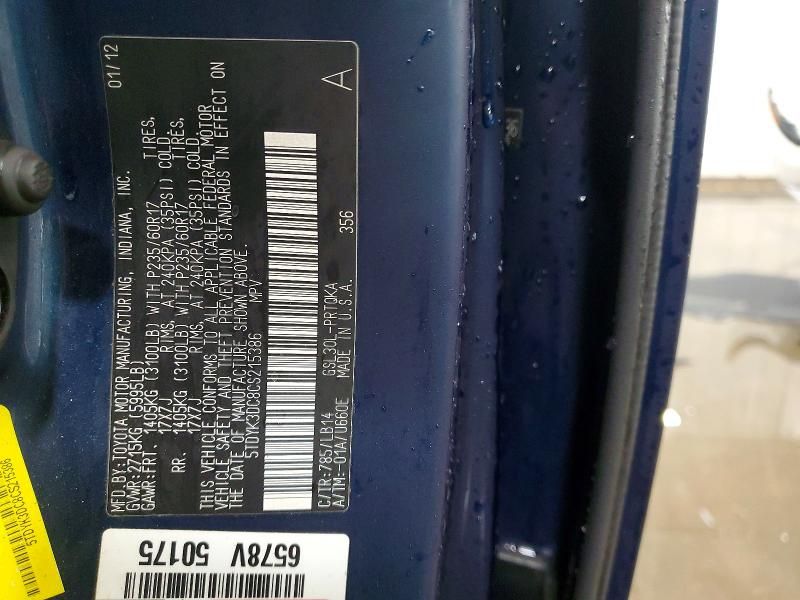 2012 Toyota Sienna xle