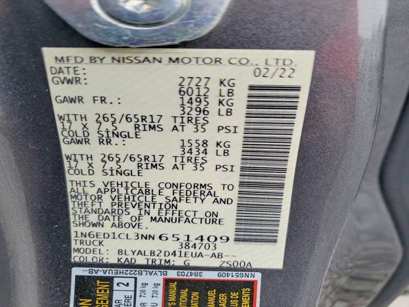 2022 Nissan Frontier SV