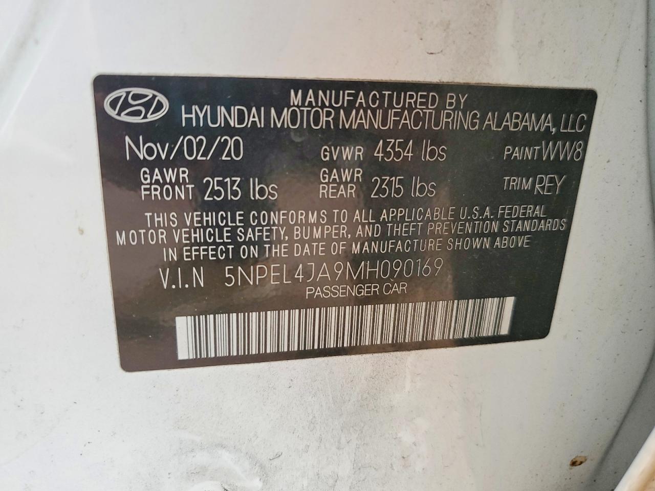 2021 Hyundai Sonata sel