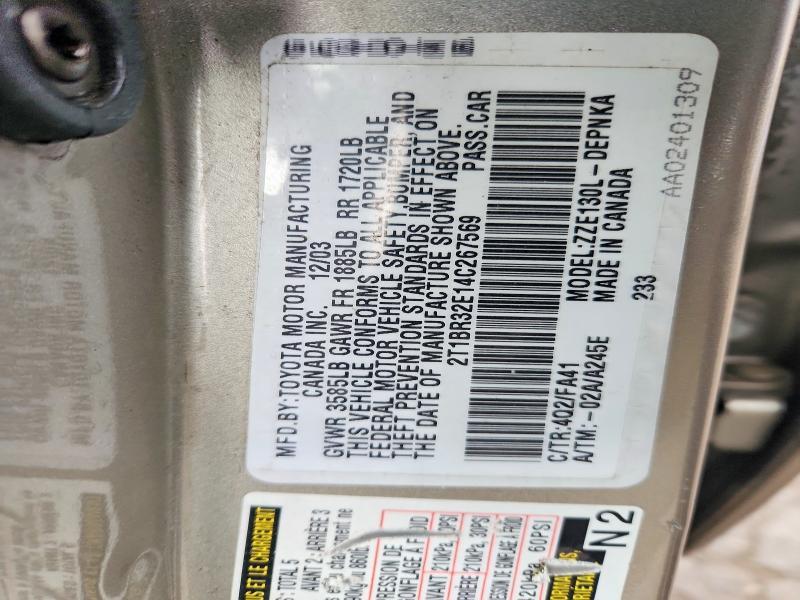 2004 Toyota Corolla le