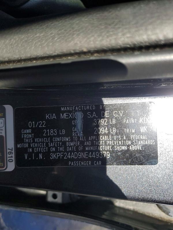 2022 KIA Forte lxs