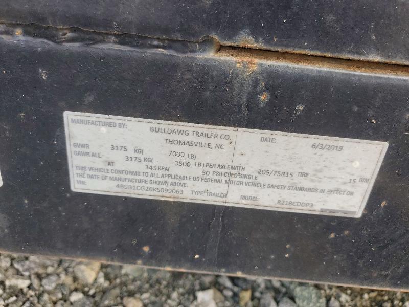 2020 Bullet Dawg 8218CDDP3 Equipment Trailer