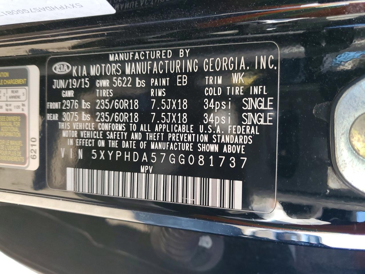 2016 KIA Sorento ex