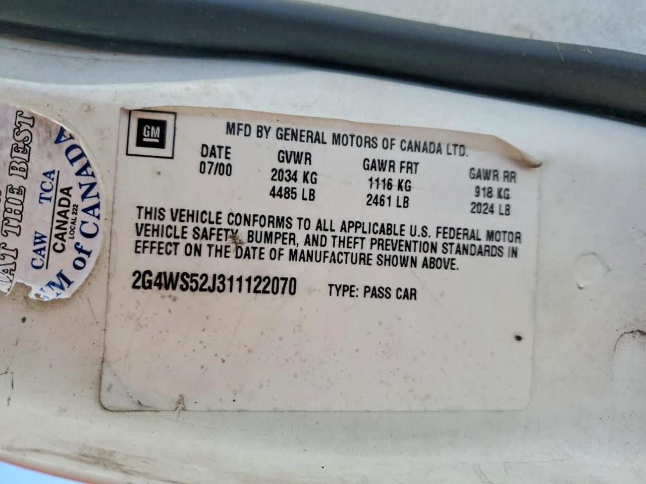 2001 Buick Century Custom