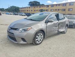Toyota Corolla salvage cars for sale: 2015 Toyota Corolla le