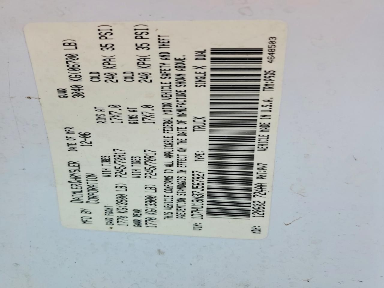 2007 Dodge RAM 1500 ST