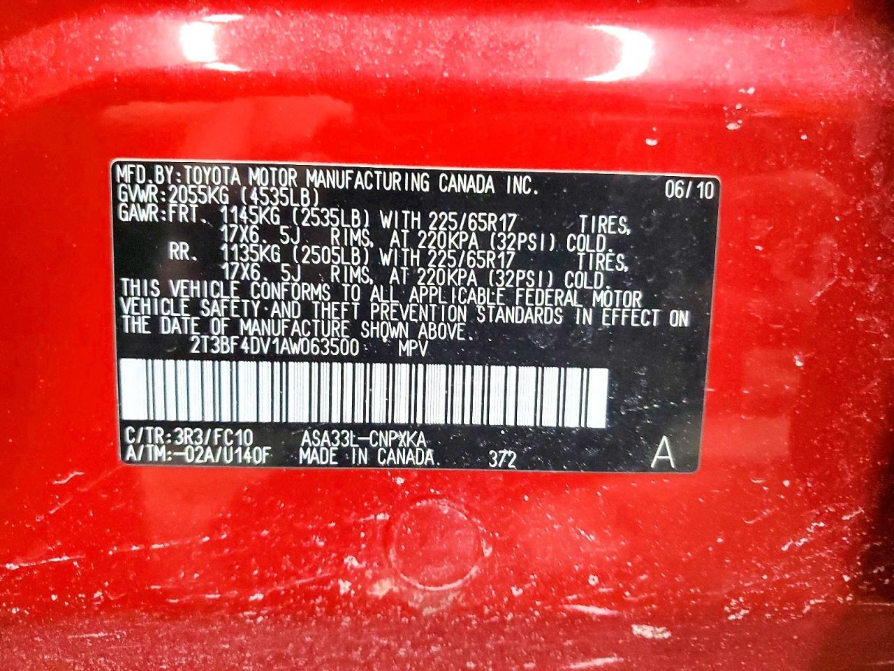 2010 Toyota Rav4 Base