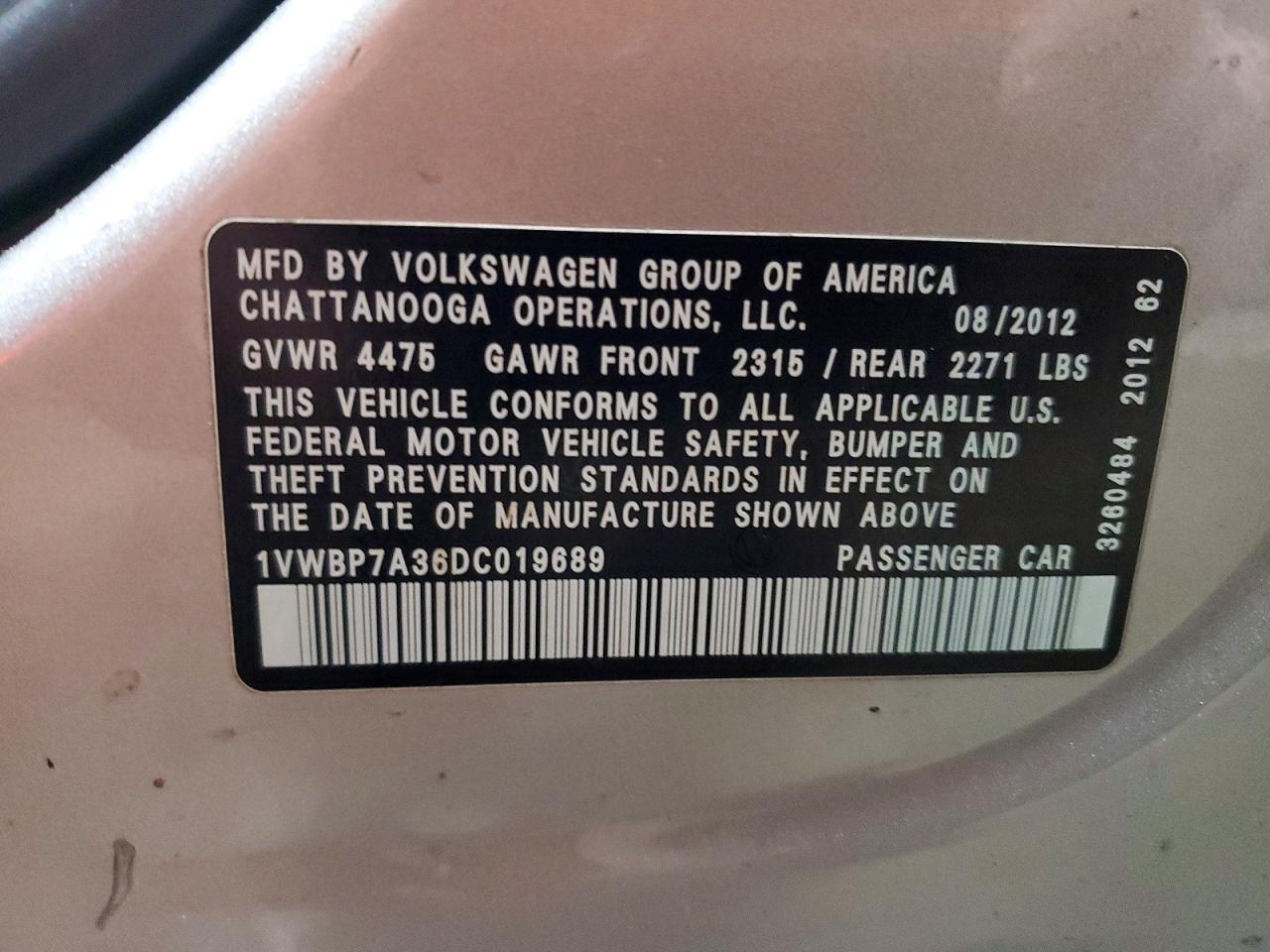2013 Volkswagen Passat se