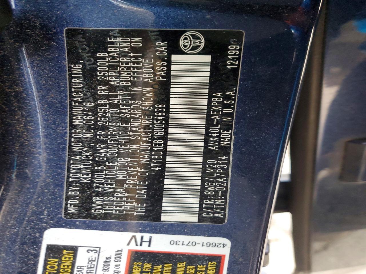 2016 Toyota Avalon Hybrid