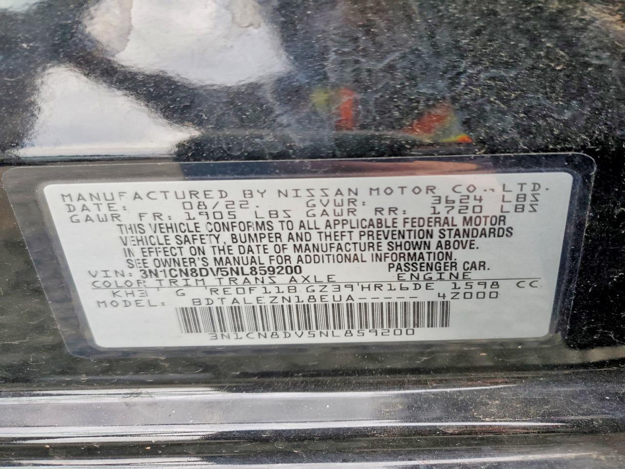 2022 Nissan Versa s