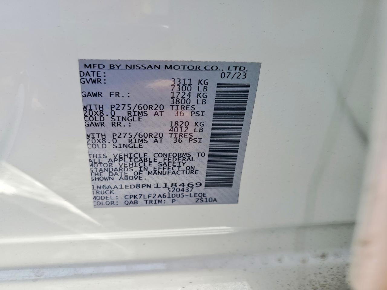 2023 Nissan Titan Platinum Reserve