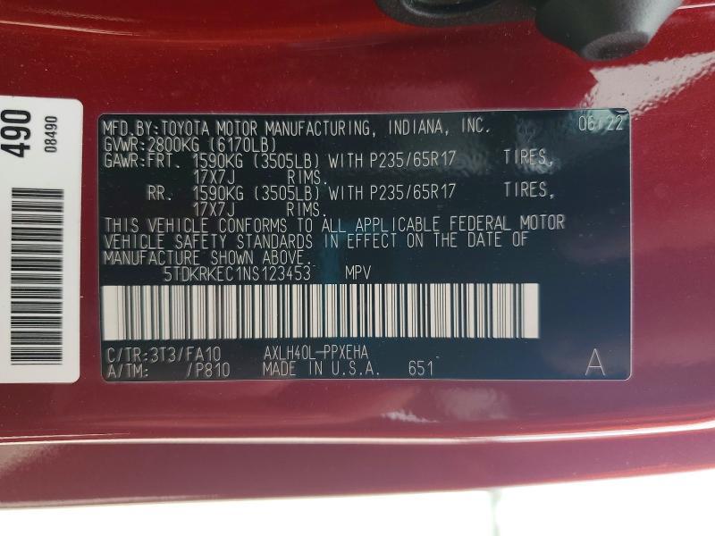 2022 Toyota Sienna le