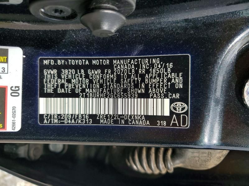 2016 Toyota Corolla l