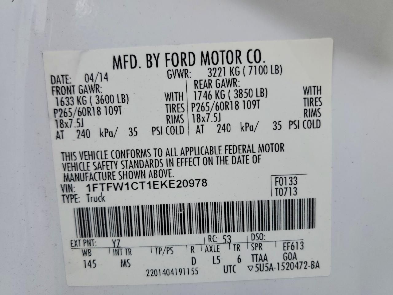 2014 Ford F150 Supercrew