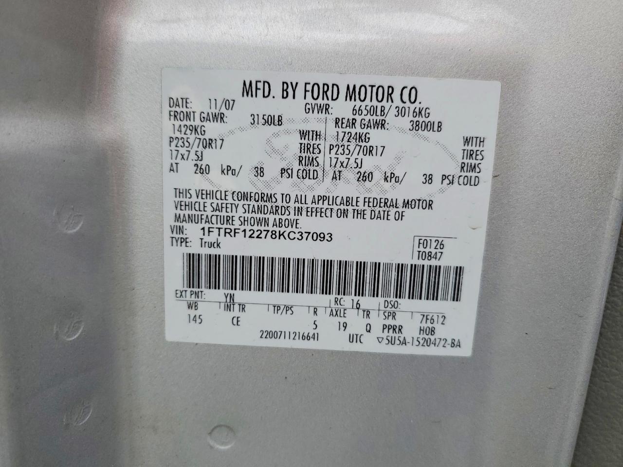 2008 Ford F150
