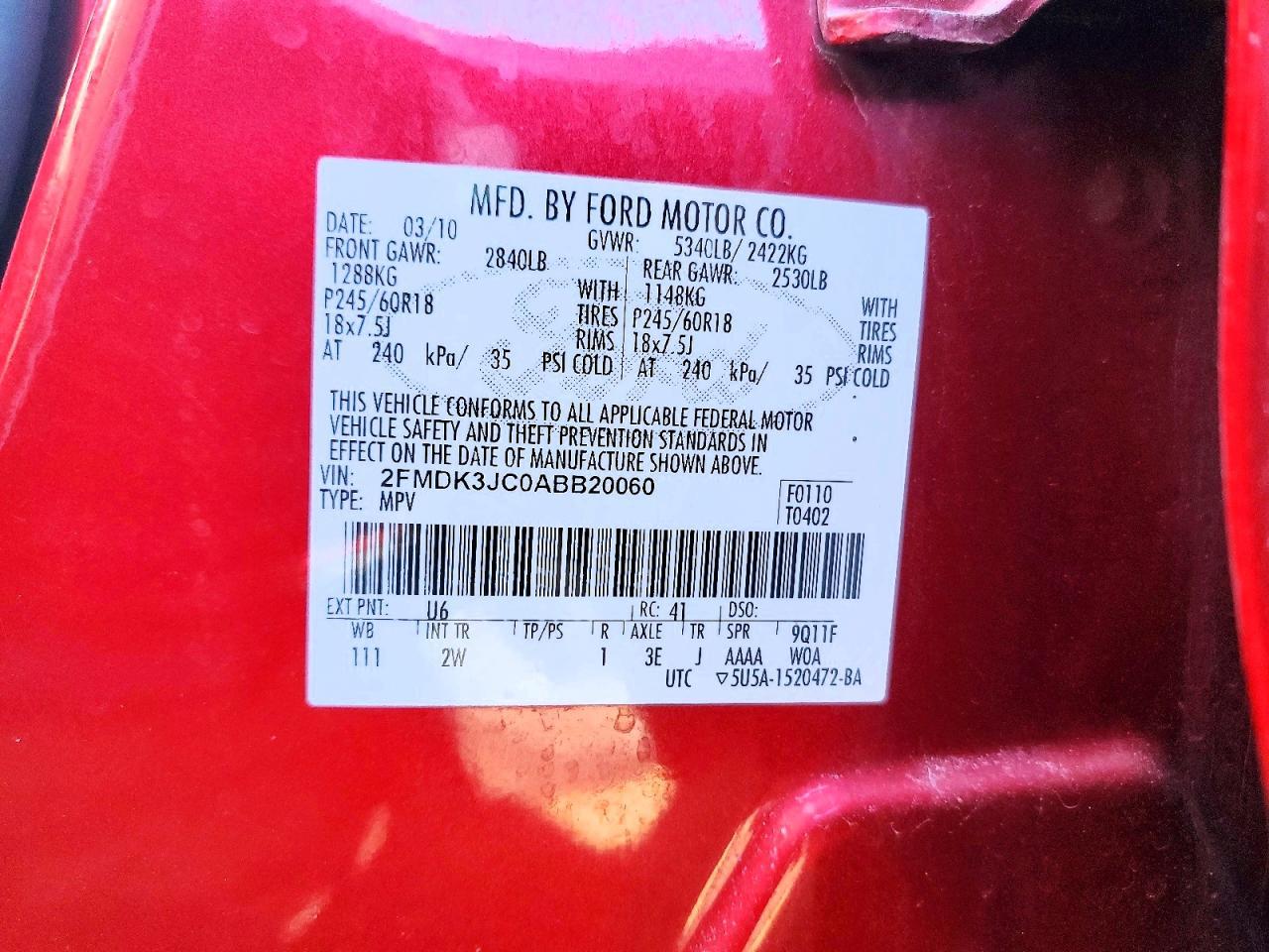 2010 Ford Edge sel