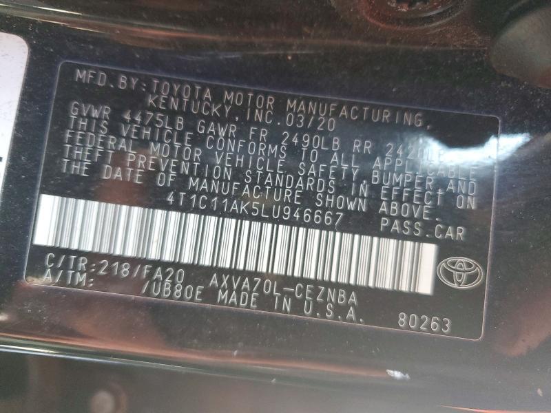 2020 Toyota Camry le