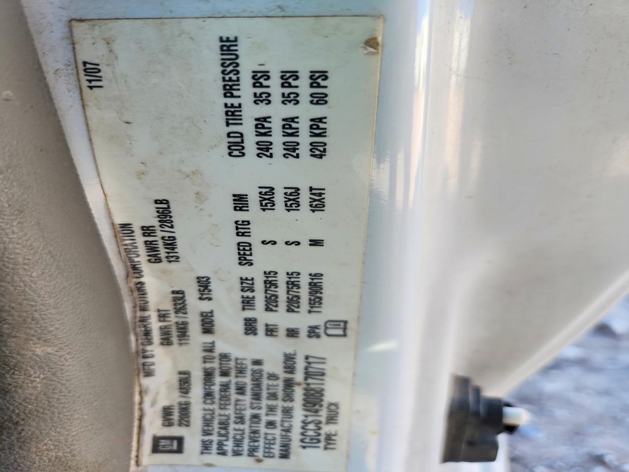 2008 Chev Colorado