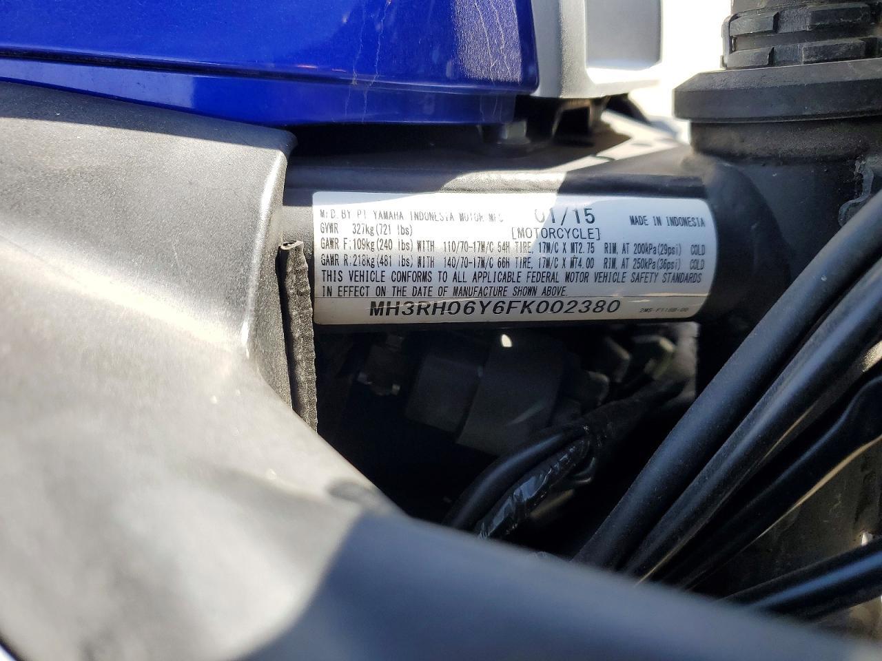 2015 Yama YZFR3
